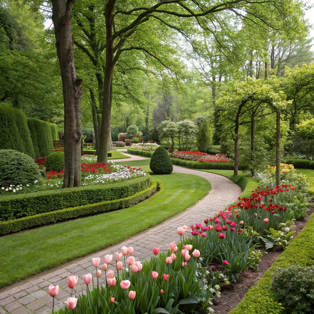 Beautiful landscaped garden
